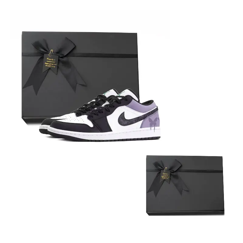 

Jordan Air 1 LOW противоскользящие и износостойкие баланс низкие детские баскетбольные кроссовки purple подростки