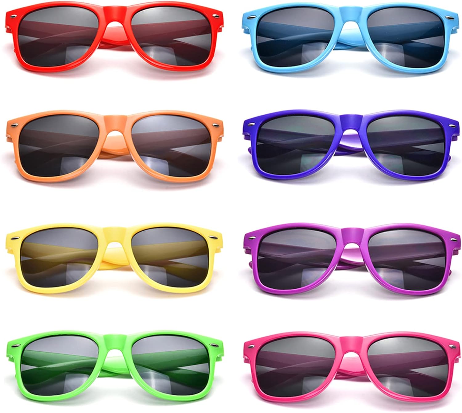 

Солнцезащитные очки Matcheck, 8/16 штук, неоновые цвета, оптовая продажа, сувениры для вечеринок, ретро-классические очки, для дня рождения, бассейна, унисекс, для взрослых, 8 Color Frame/Grey Lens