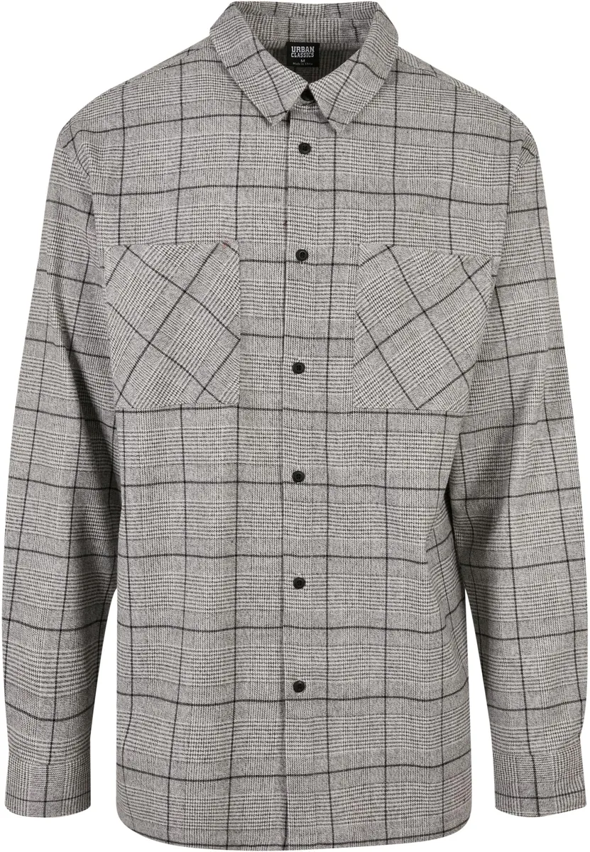 

Рубашка с длинными рукавами URBAN CLASSICS " Urban Classics Men's Long Oversized Checked Greyish Shirt" (1 шт.), черный