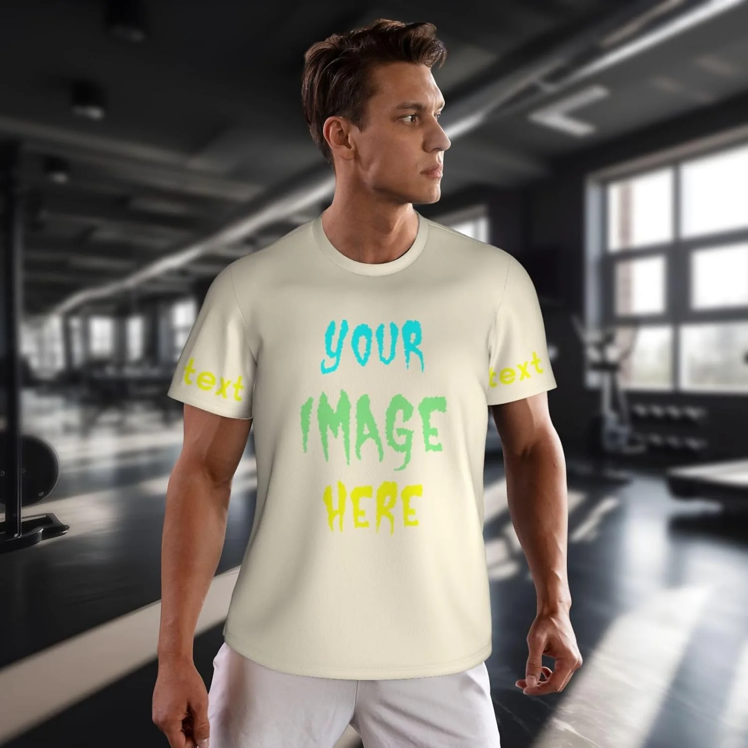 Футболка Custom для мужчин с фото и текстом — фото 4