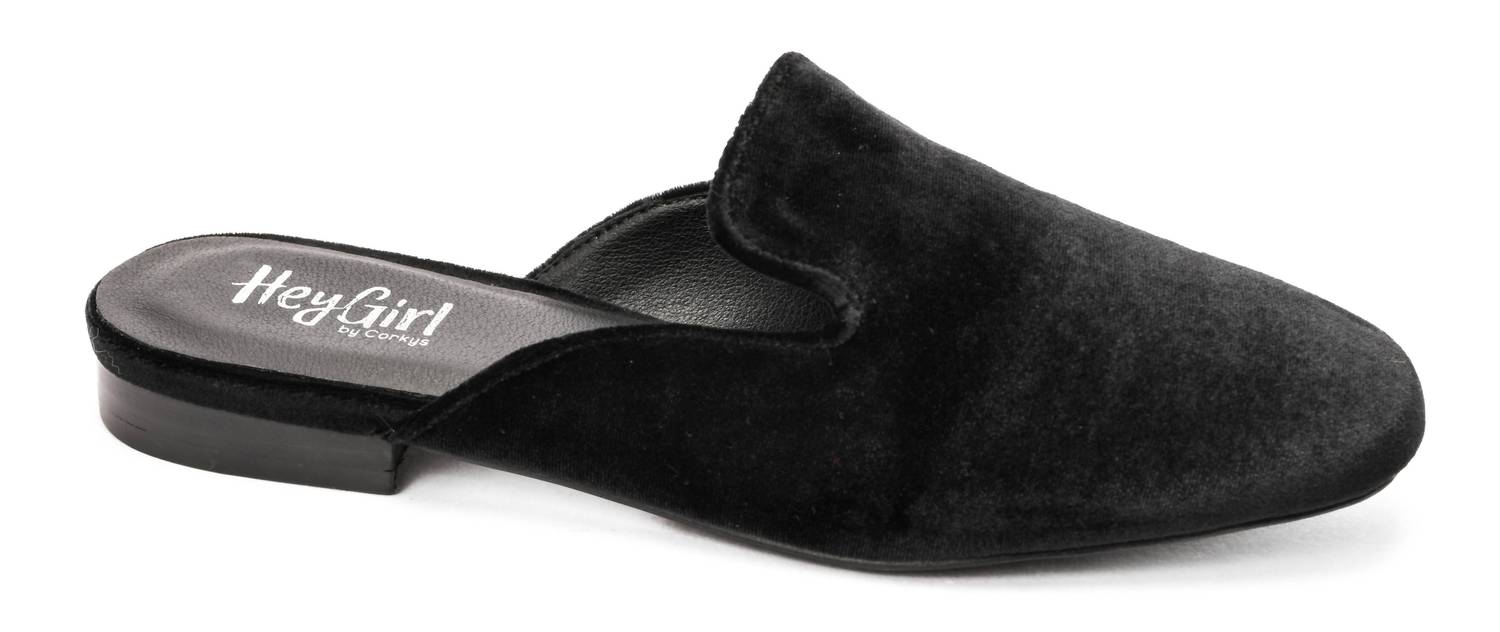 Женские бархатные мюли Spotlight черного цвета Corkys Footwear
