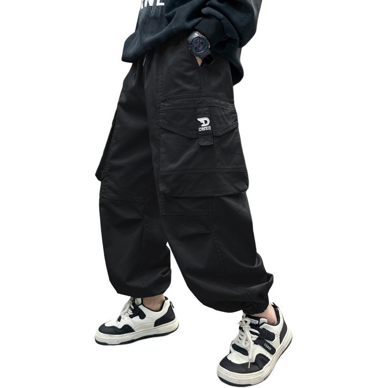 

Весенние и осенние карго штаны для подростков Disney, черный