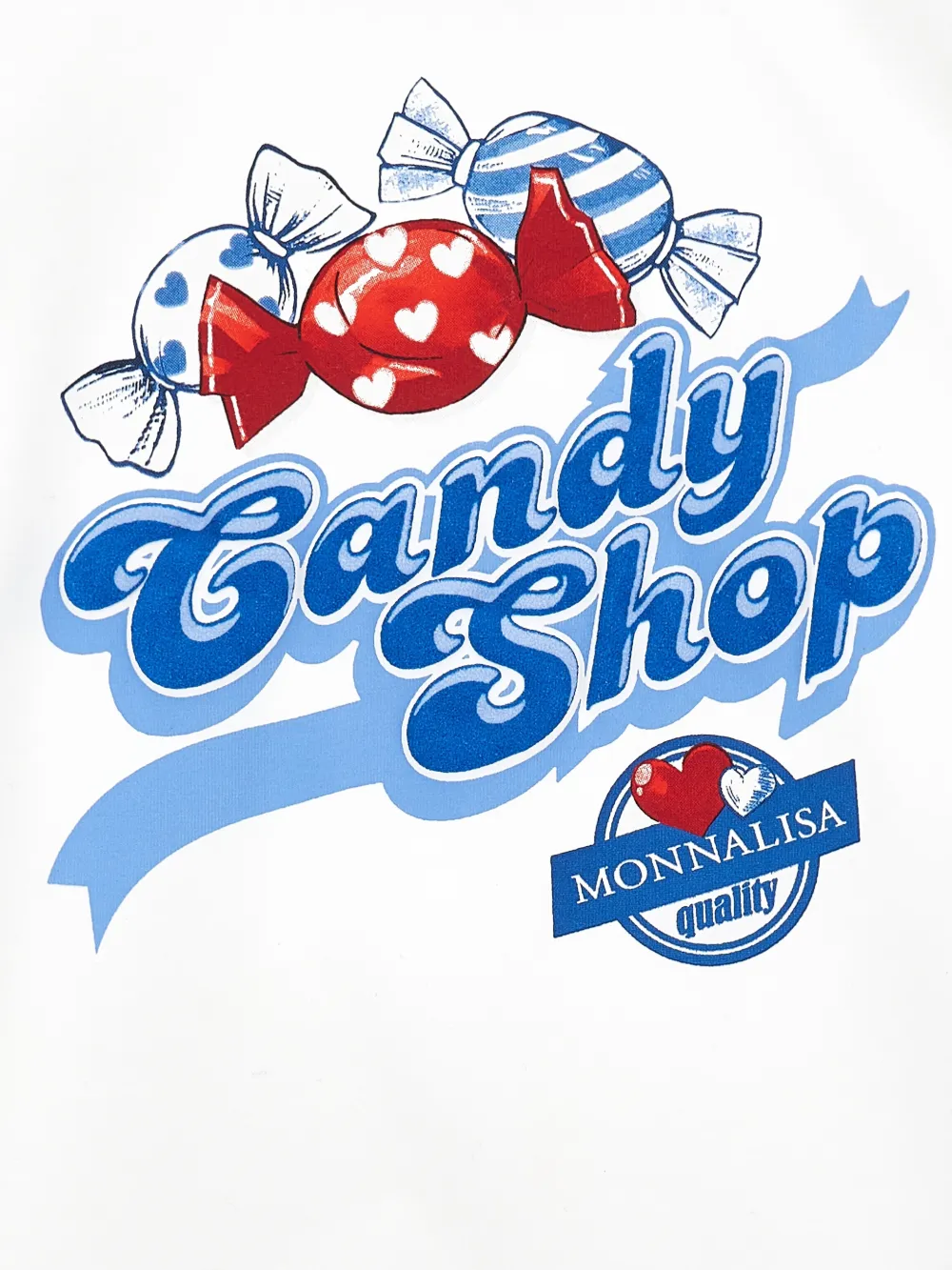 Футболка с принтом candy shop Monnalisa, белый — фото 3