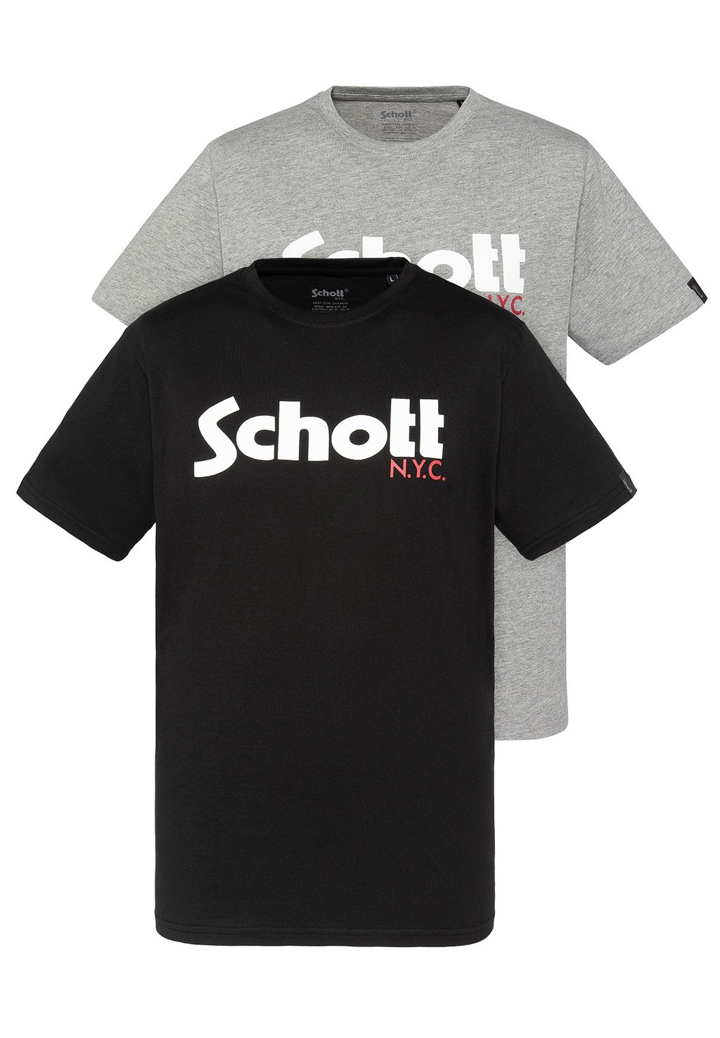 

Футболка с принтом PACK OF 2 LOGO Schott, черный
