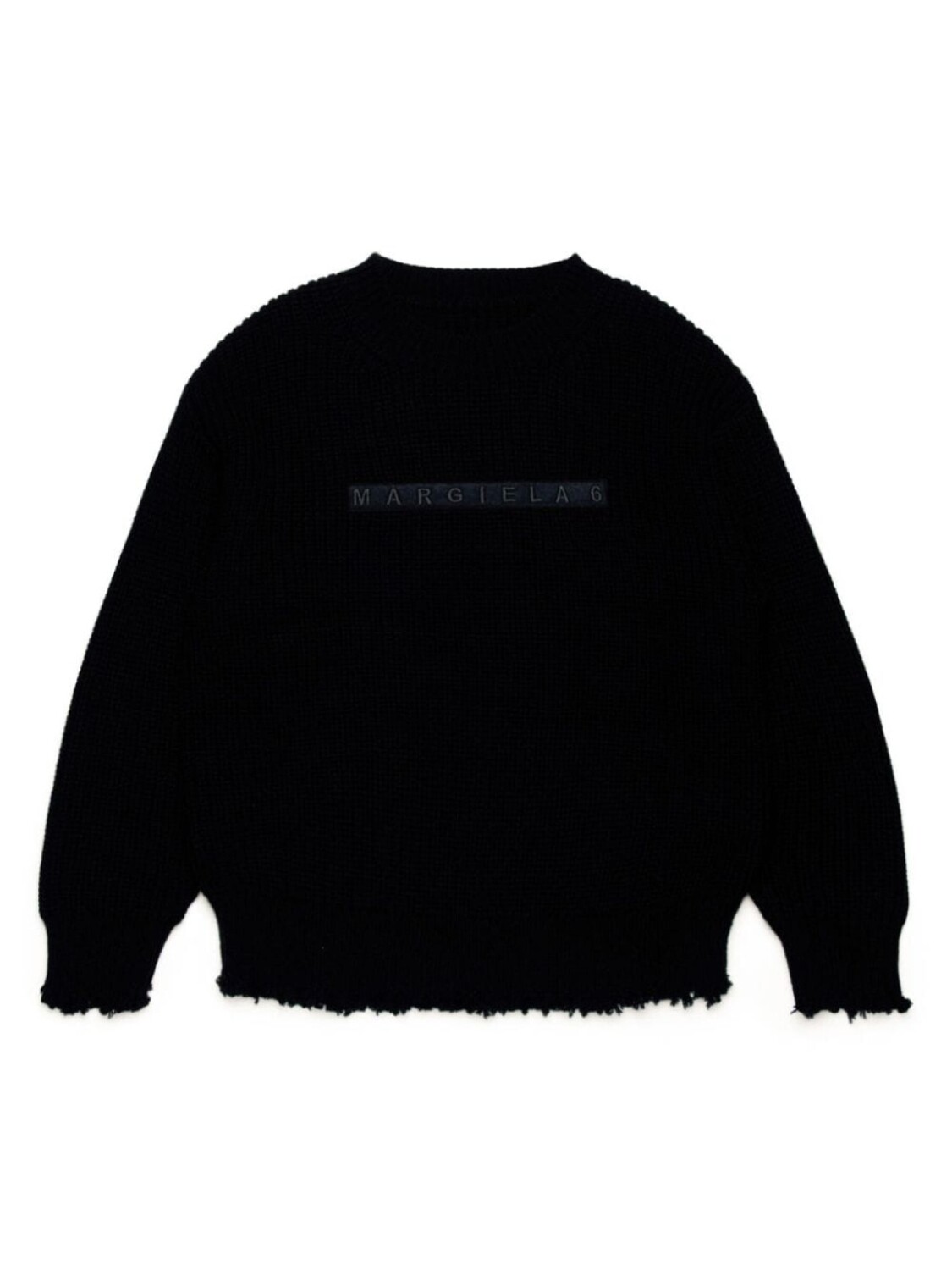 

MM6 Maison Margiela Kids джемпер с вышитым логотипом, черный