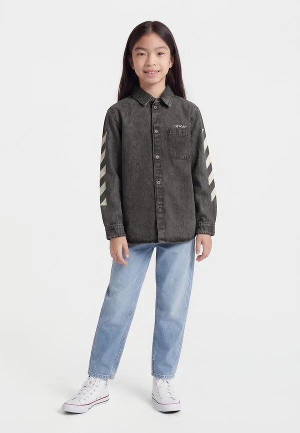Классическая блузка с застежкой на пуговицы в виде стрелок Off-White, Medium Grey