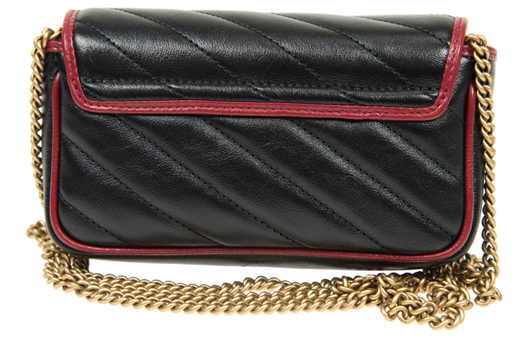 Миниатюрная сумка кроссбоди GUCCI Marmont из овчины — фото 3