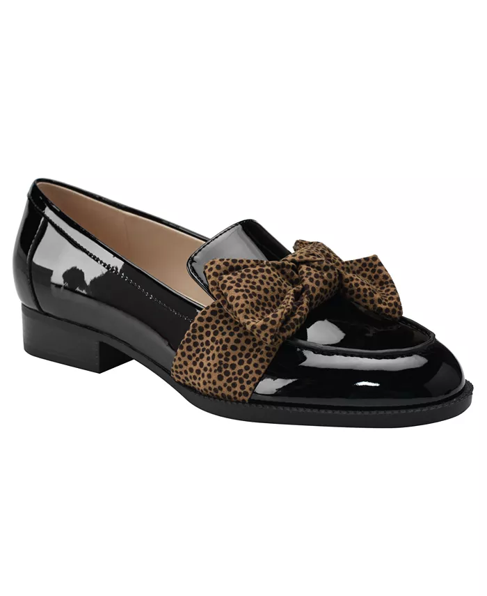 Женские лодочки Lindio Bow Slip-On с зауженным носком Bandolino, черный