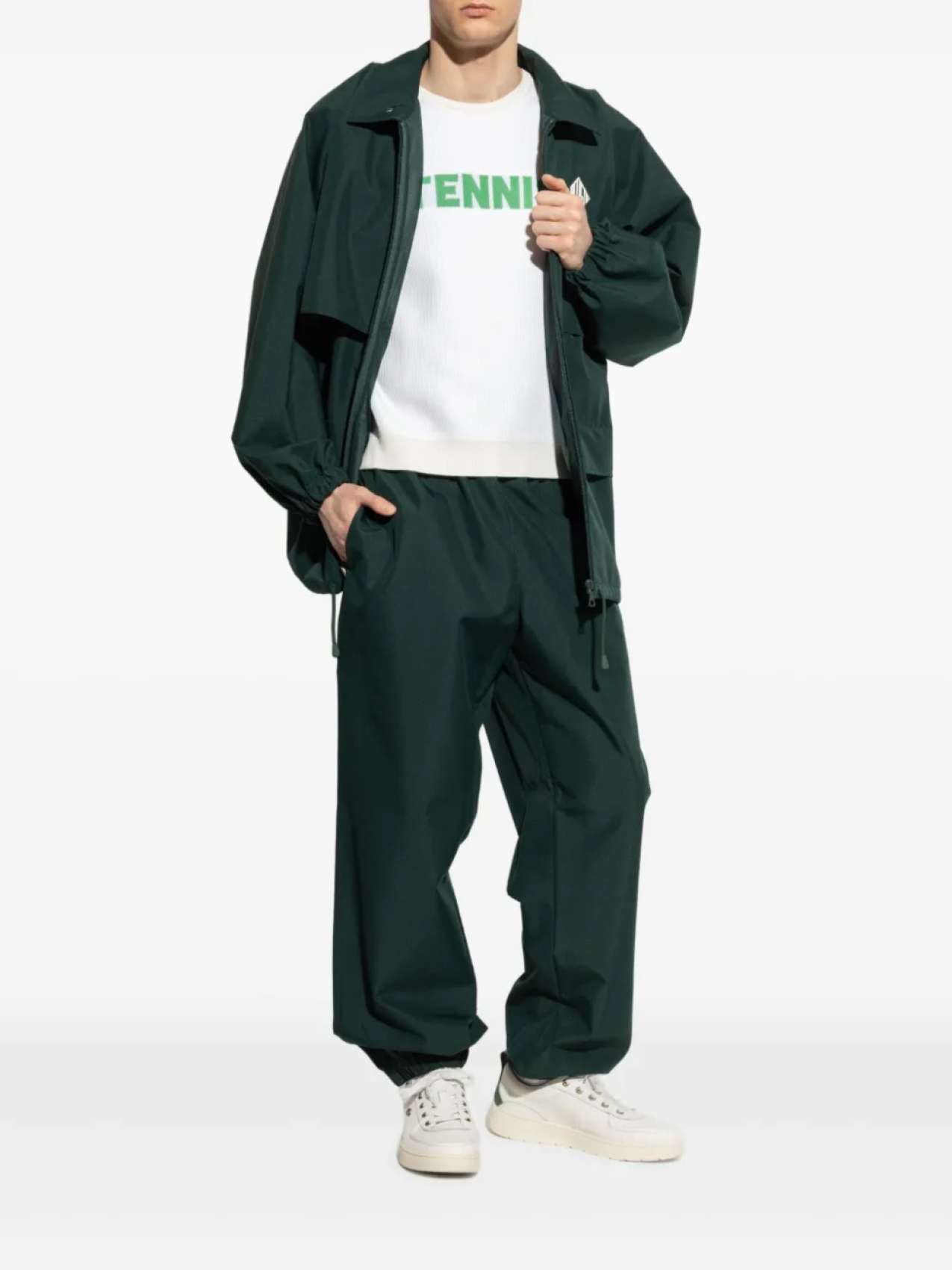 Спортивные брюки с логотипом-аппликацией Lacoste, зеленый — фото 2