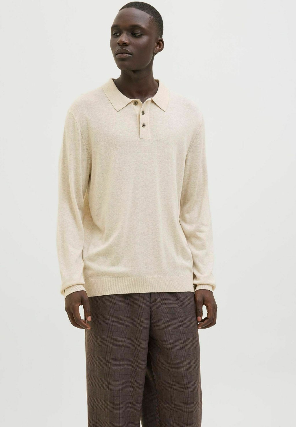 

Рубашка поло EIN - Long sleeved top Jack & Jones PREMIUM, бежевый