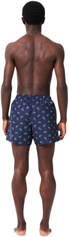 Мужские стандартные плавки Lacoste Allover Croc, Navy Blue/Multicolor — фото 4