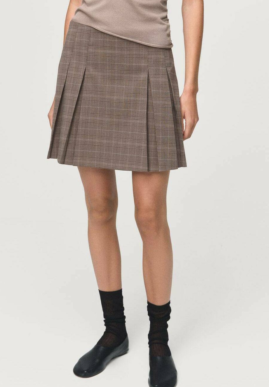 

Юбка Mango Pleated skirt, Brown