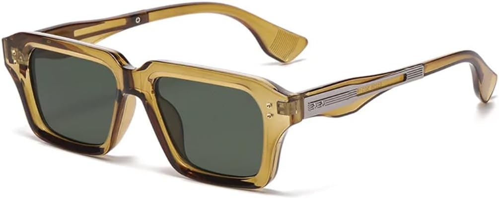 

Ретро солнцезащитные очки для женщин с градиентным леопардовым принтом, защитой от УФ-излучения UV400, модные прозрачные линзы, мужские очки в тренде с заклепками на оправе SZVVBKK, C5 Olive Green