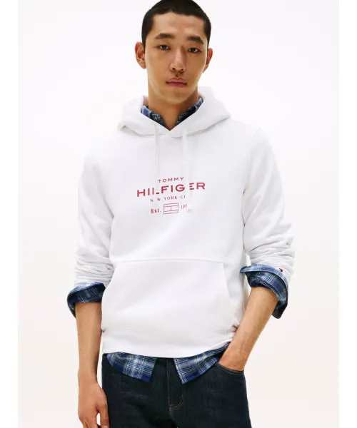 

Толстовка с овальным рисунком Relaxed fit Tommy Hilfiger, белый