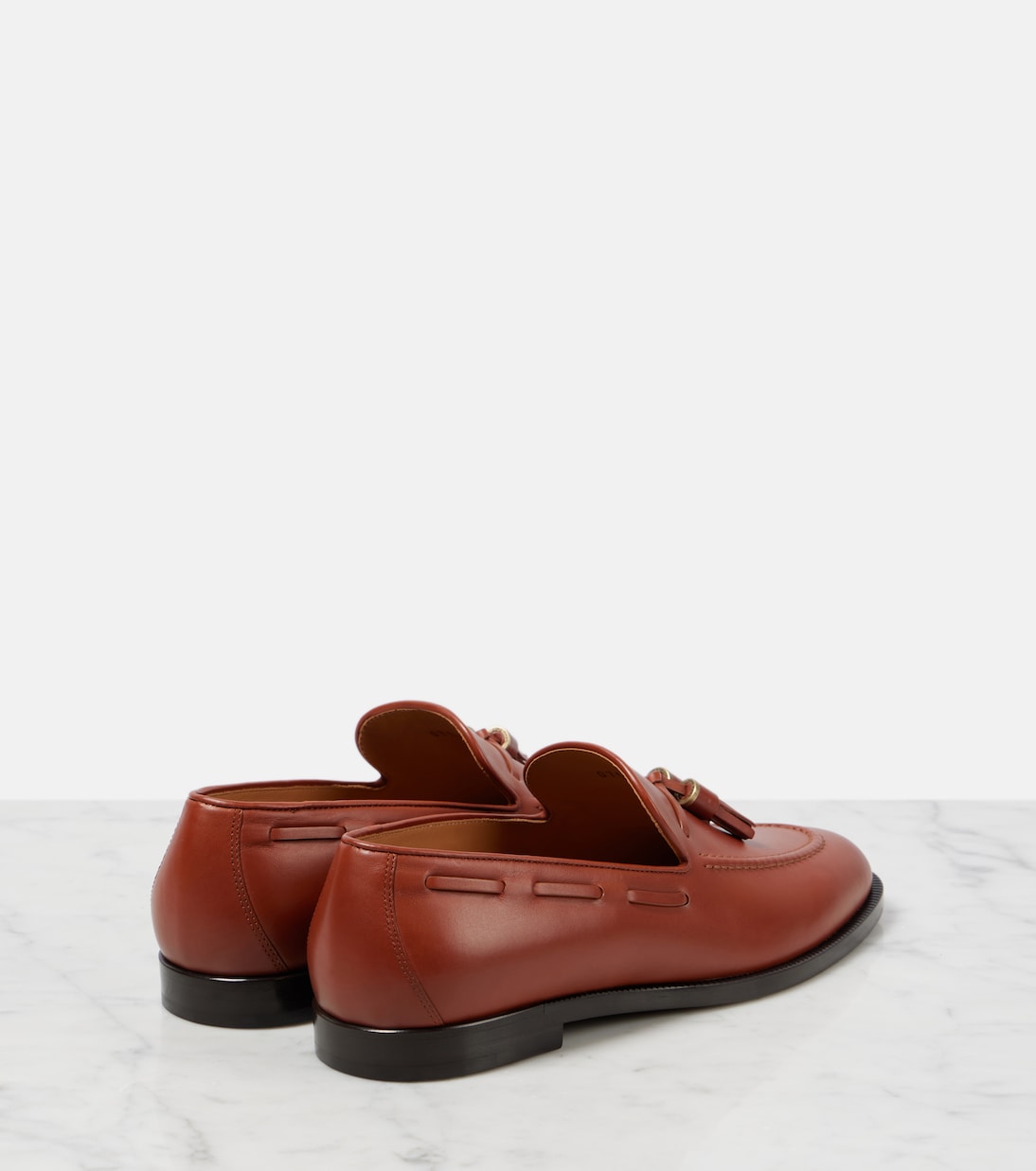 Кожаные лоферы Francis Loro Piana, Pecan Syrup — фото 2