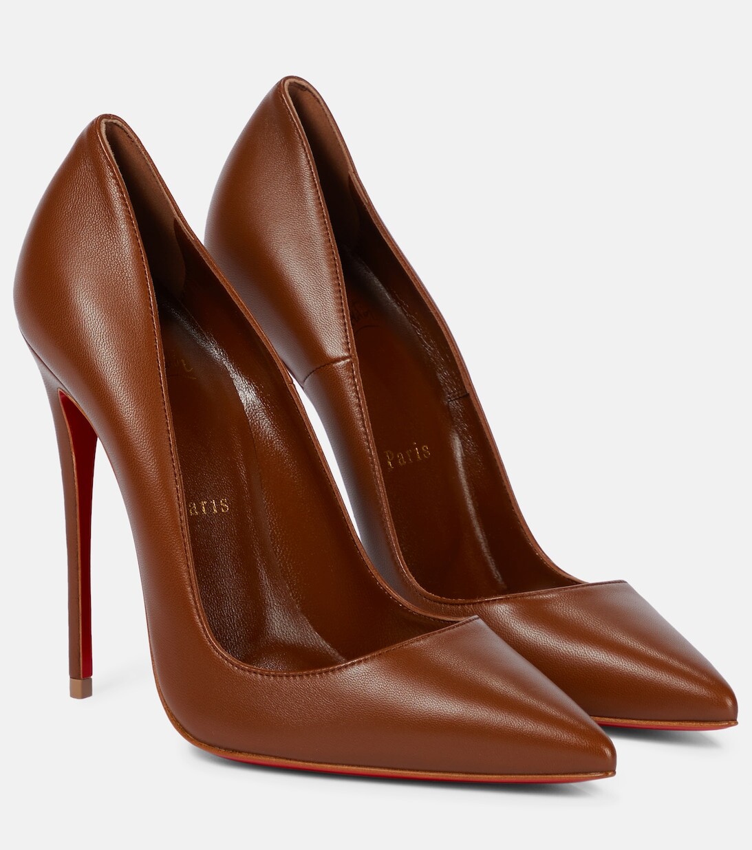 Кожаные туфли So Kate 120 Christian Louboutin, коричневый