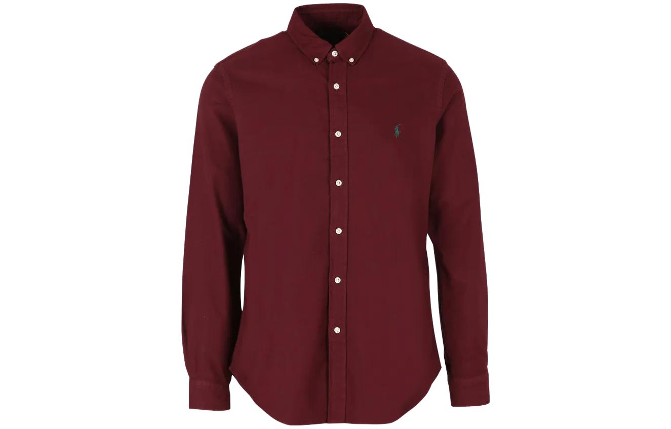 

Хлопковая рубашка с вышивкой Polo Pony Polo Ralph Lauren, Burgundy