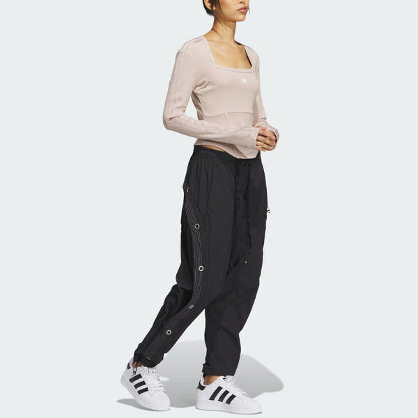 Рубашка оригиналы корсет длинный рукав рубашка Adidas, коричневый — фото 4