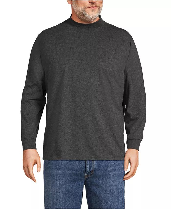 

Мужская футболка-водолазка Big & Tall Super-T Lands' End, черный