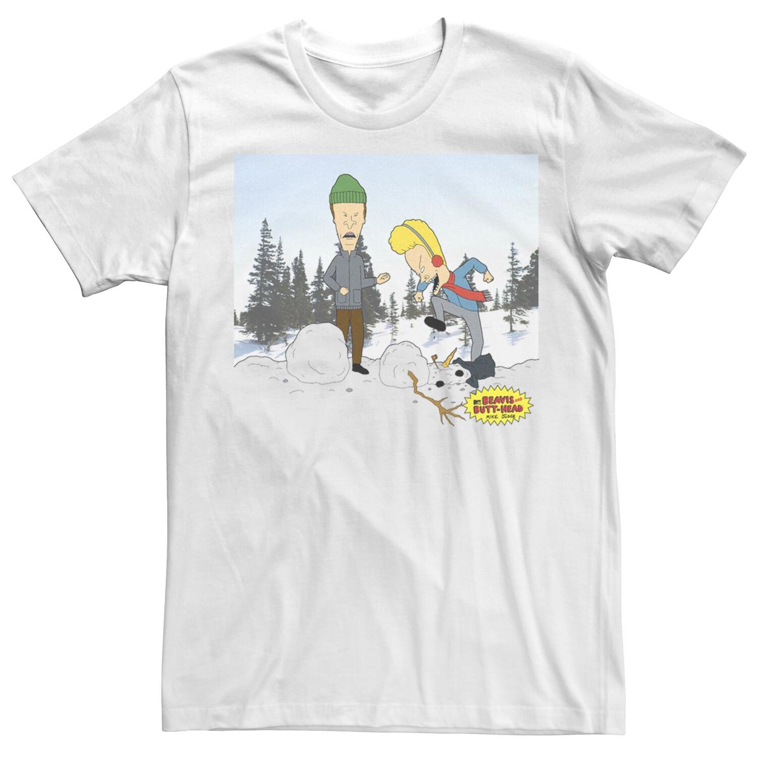 

Мужская футболка Beavis And Butthead Snowman с короткими рукавами Licensed Character