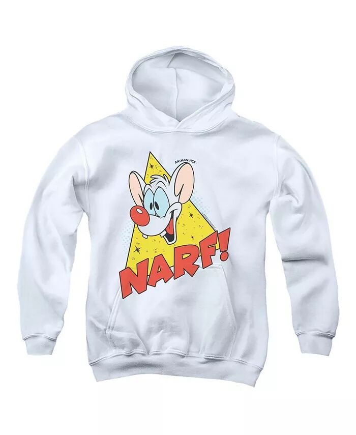 

Толстовка Narf Pull Over Hoodie / Толстовка с капюшоном для мальчиков и подростков Pinky And The Brain, белый