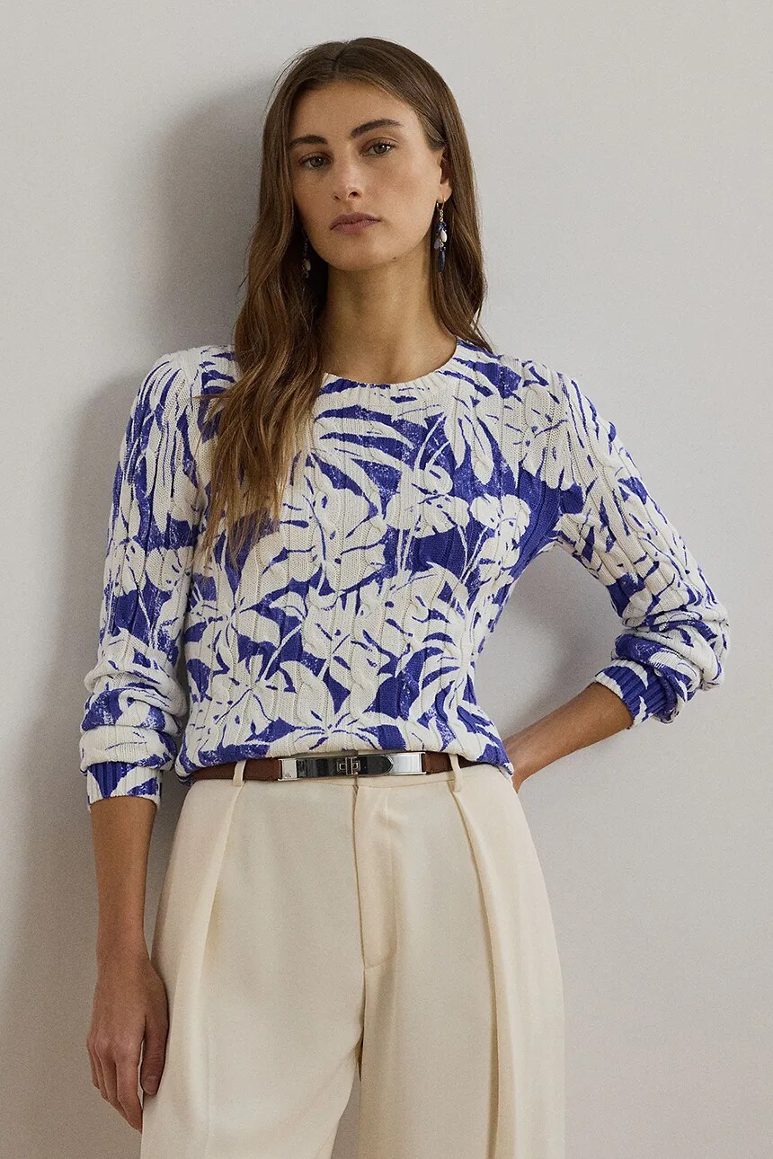 

Хлопковый свитер Lauren Ralph Lauren, белый