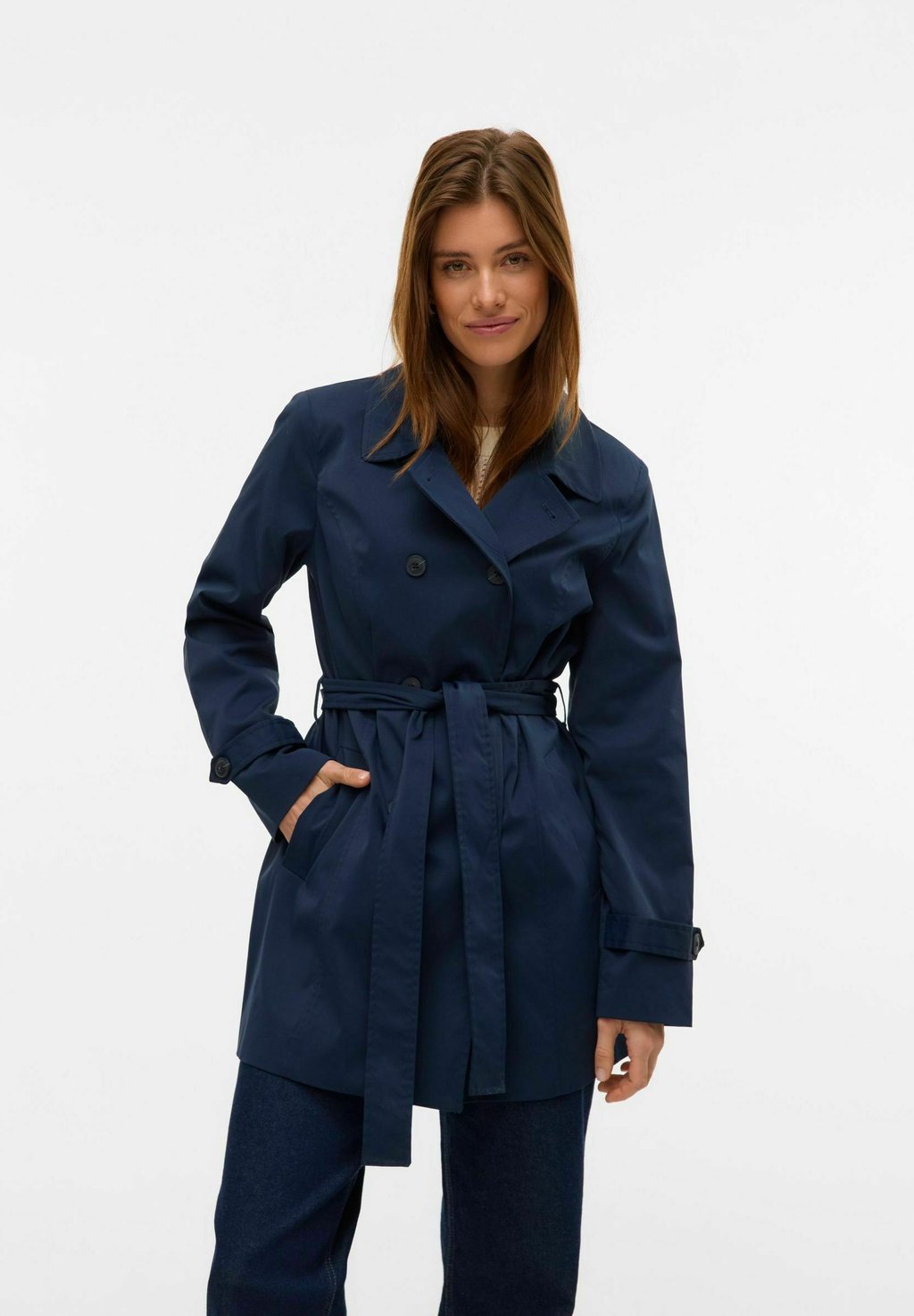 

Тренч OLIVIA Vero Moda, темно-синий
