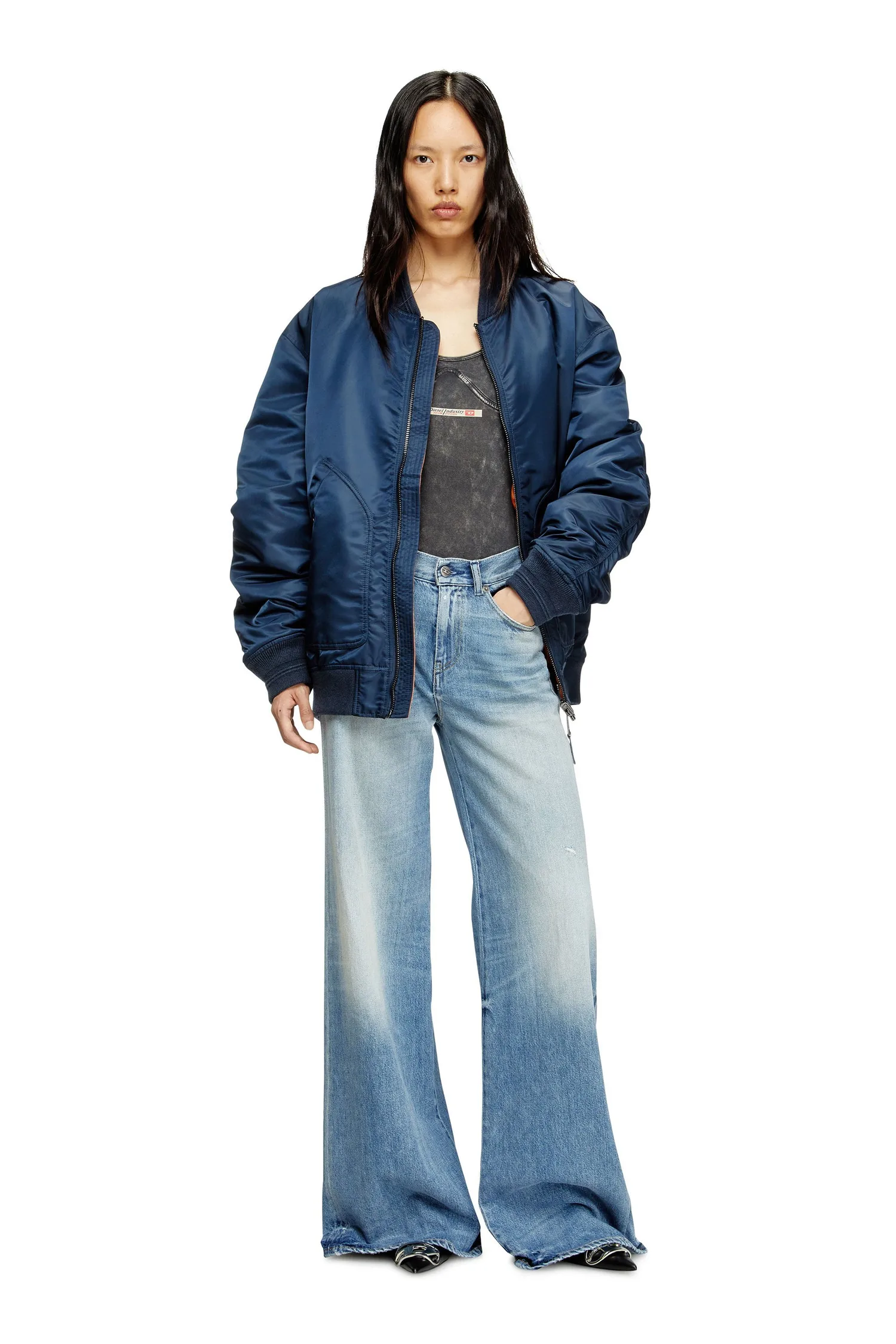 Женские джинсовые брюки FLARE 1978 D-AKEMI L.28 Diesel, Light Indigo Blue — фото 4