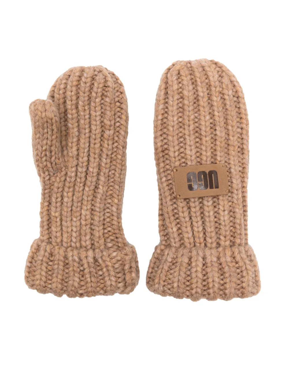 

Перчатки крупной вязки с нашивкой-логотипом UGG Kids, коричневый