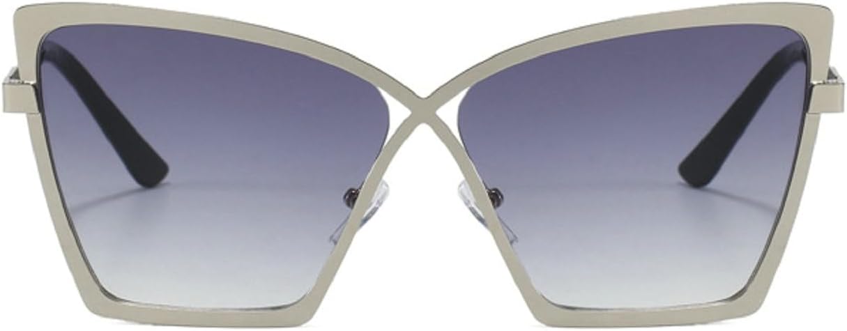 

Большие солнцезащитные очки-пилот «кошачий глаз» для женщин, 2025 год, роскошная винтажная металлическая оправа, защита от УФ-излучения UV400, модные очки для леди mincl, C7