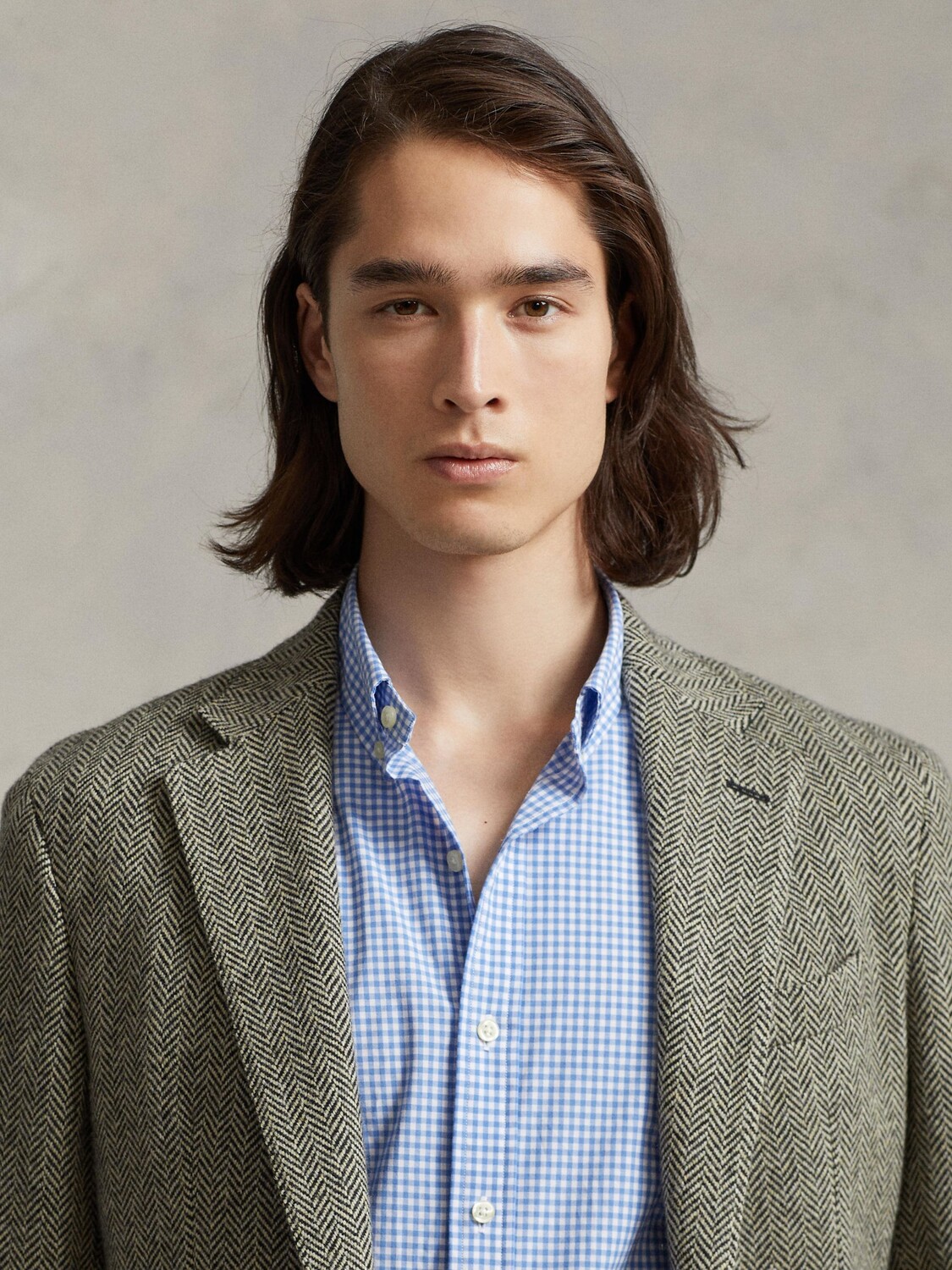Рубашка Polo Slim Fit из эластичного поплина в мелкую клетку Ralph Lauren, синий — фото 4
