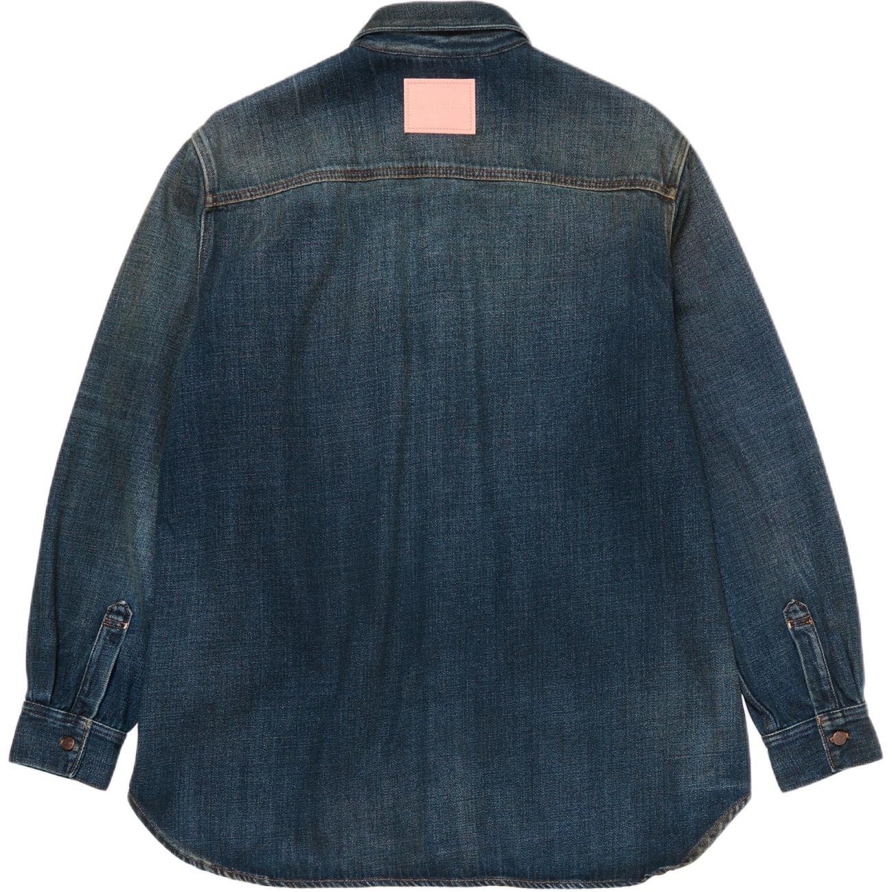 Acne Studios Джинсовая рубашка с двумя карманами, Dark Blue — фото 2