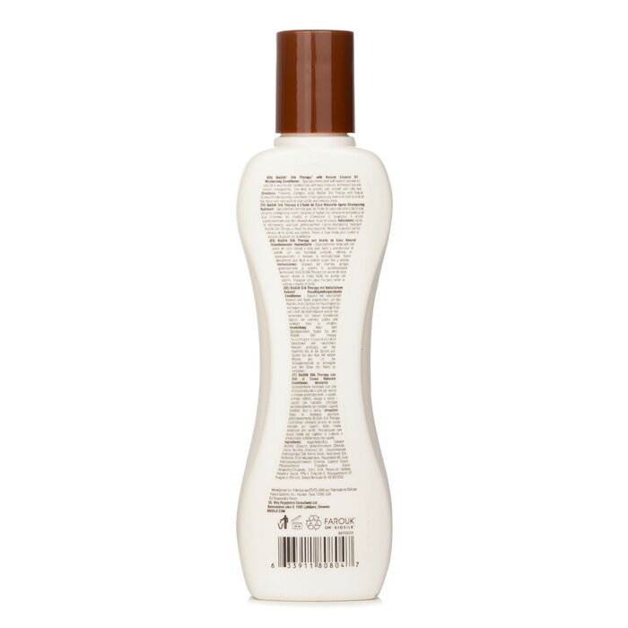Увлажняющий кондиционер Silk Therapy с кокосовым маслом от Biosilk для мужчин и женщин - 160 мл, прозрачный — фото 2