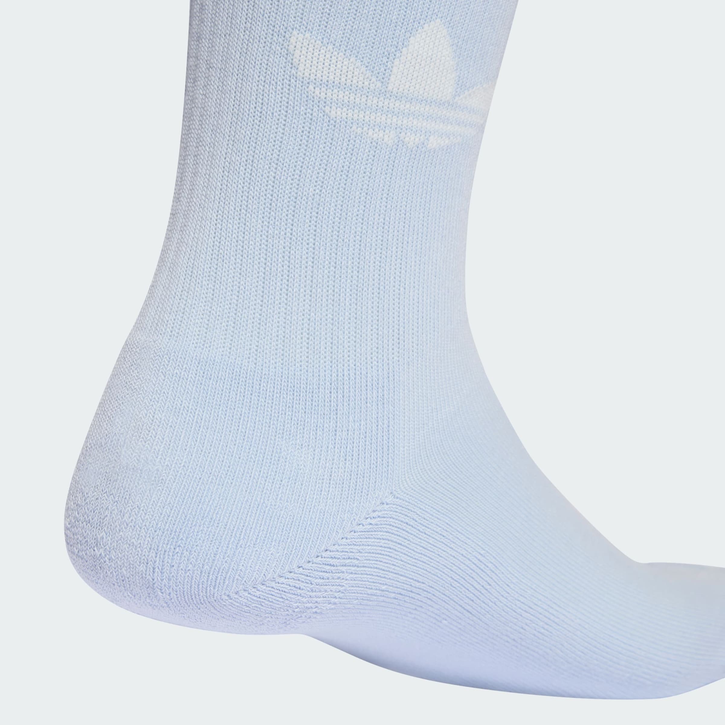 Adidas Originals Высокие носки в светло-голубом и кремовом цветах — фото 3
