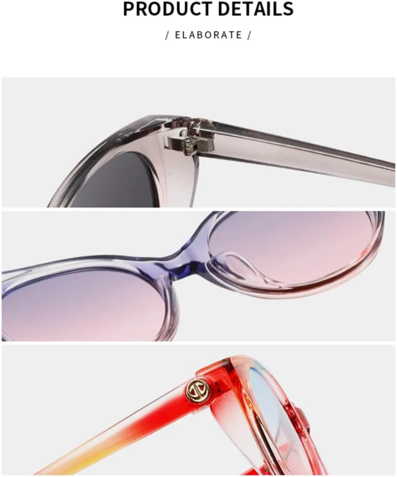 

Ретро-модные круглые винтажные женские солнцезащитные очки, классические винтажные, большие, с защитой от УФ-излучения UV400, для активного отдыха VFDHN, Colorful