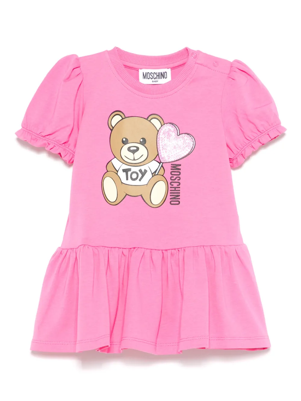 

Платье с принтом Teddy Bear Moschino Kids, розовый