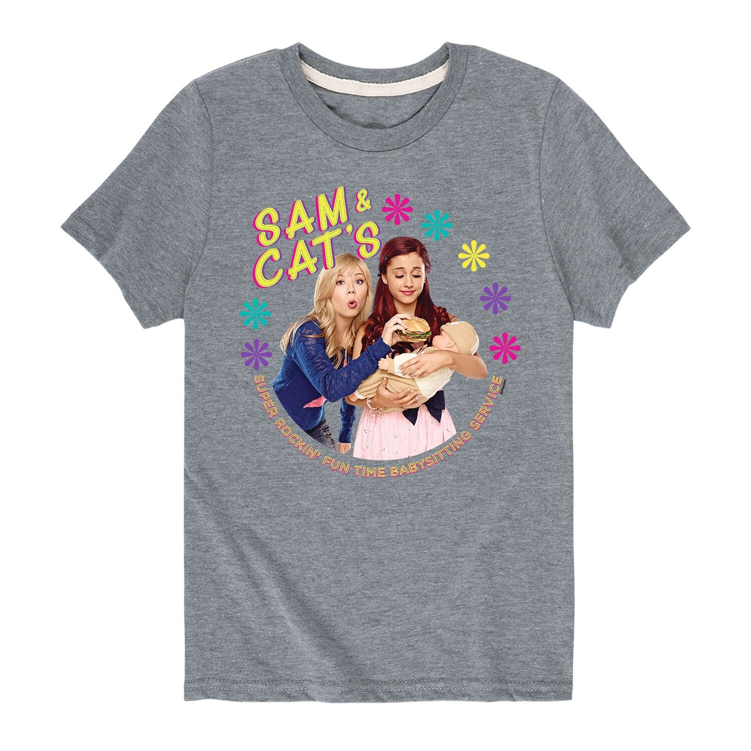 

Футболка Nickelodeon Sam & Cat Rockin' Babysitter для мальчиков 8–20 лет Licensed Character, серый