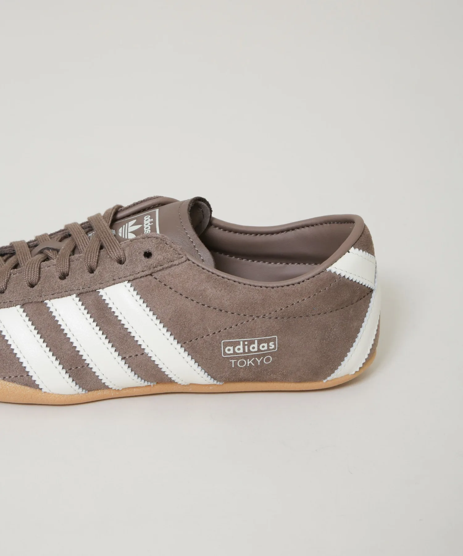 Унисекс кроссовки из натуральной кожи adidas TOKYO W коричневые — фото 3