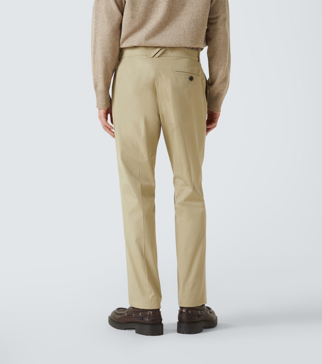 Брюки Burberry Skylark узкие из хлопкового габардина, женские — фото 4