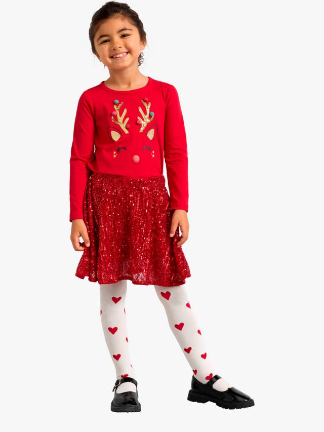 

Детская пайетковая юбка-клеш Lindex, Dark Red