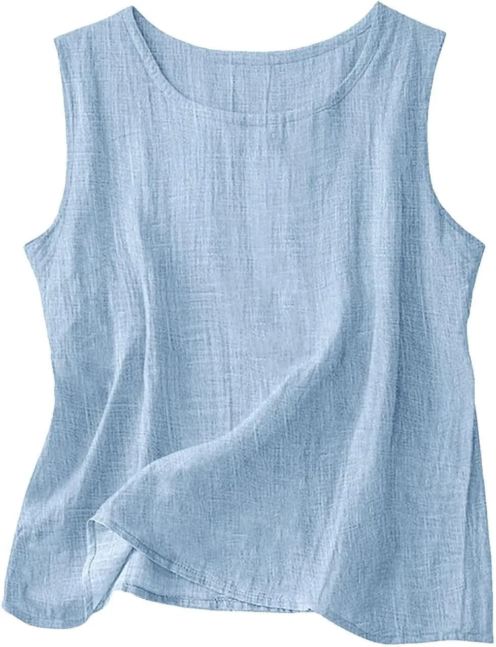 Детские топы без рукавов, хлопок и лен, набор, Light Blue