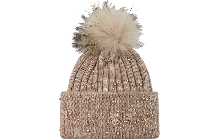 

Женская шапка бини ELLE, розовый серый