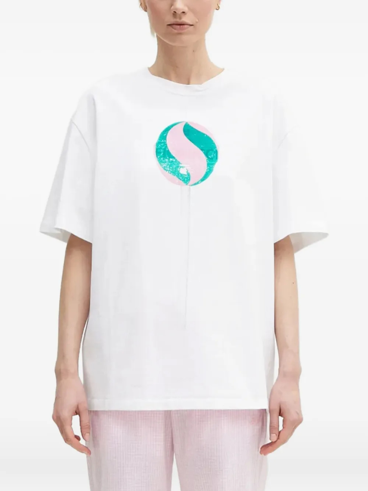 

Футболка с принтом леденцов Fiorucci, белый