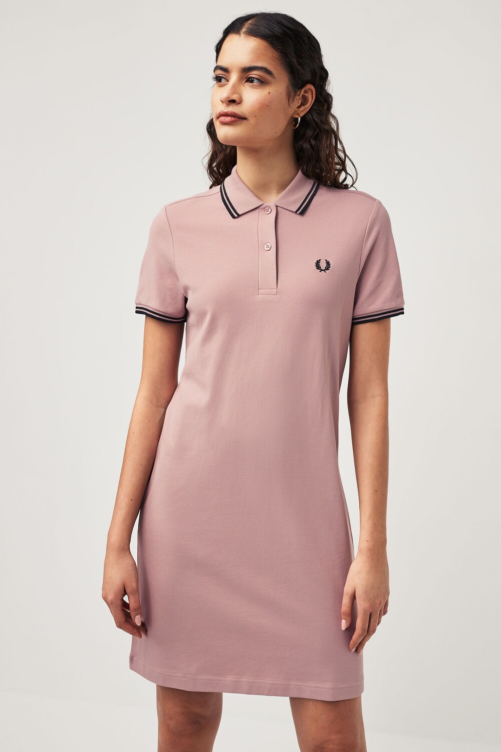 

Платье-Поло с двойной окантовкой Fred Perry, розовый