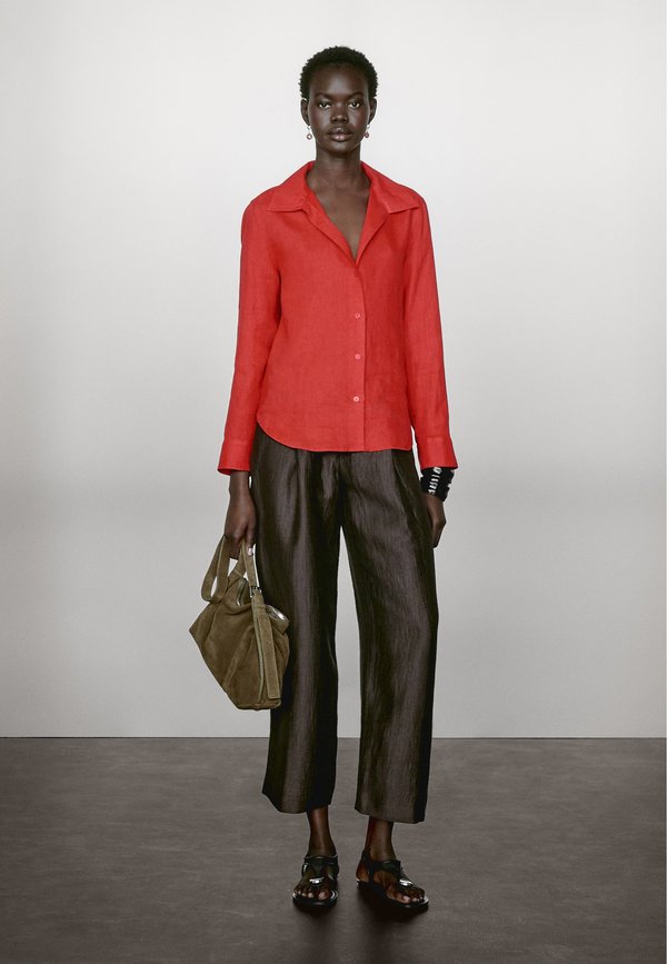 

Блузка на пуговицах Massimo Dutti, красный