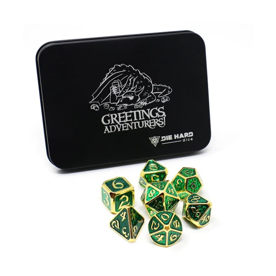 

Поликомплект - Дракона Арита для приветствий искателей приключений (7), Metal Poly Dice Sets (Die Hard Dice)