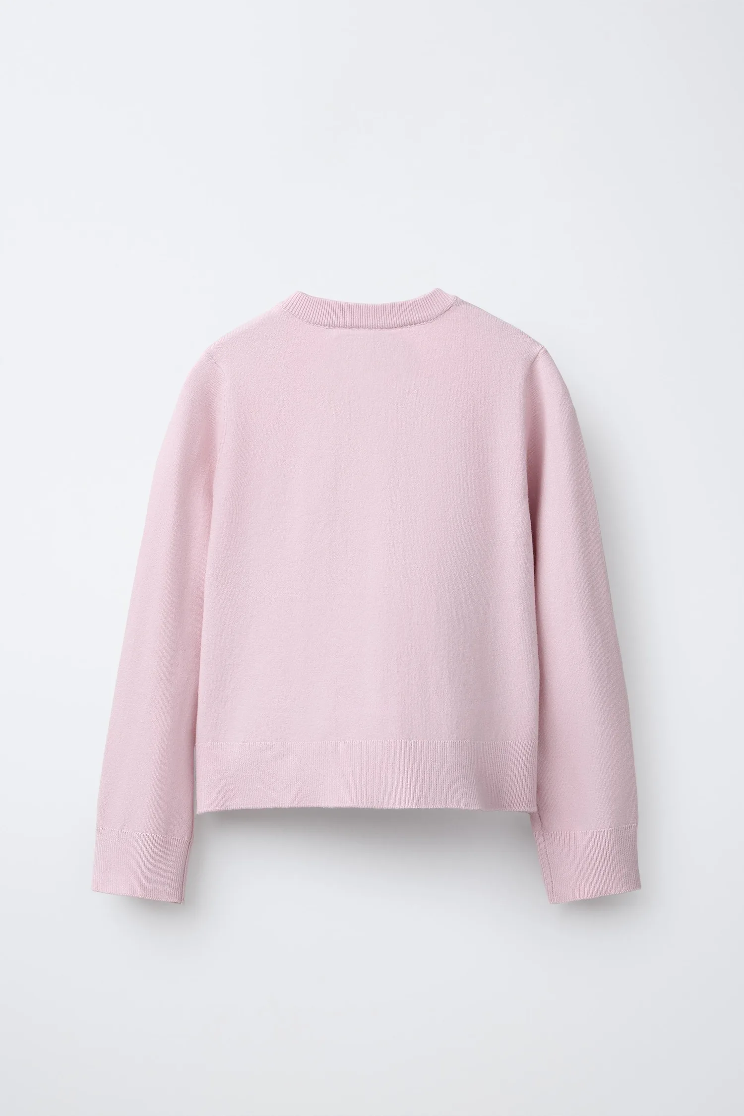 Однотонный вязаный кардиган Zara, розовый — фото 2