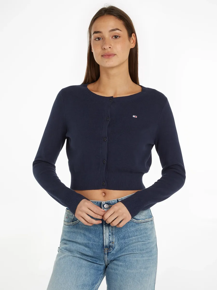 

Кардиган Tommy Jeans "TJW CRP ESSENTIAL CARDIGAN" с вышивкой логотипа, цвет Dark_Night_Navy