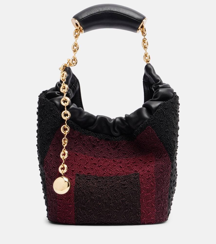 

Сумка-тоут Squeeze Mini из кожи с бусинами Loewe, Black/Burgundy