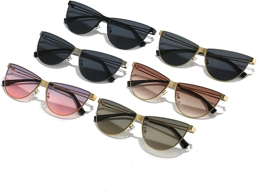 

Солнцезащитные очки UV400 с градиентной расцветкой "кошачий глаз" для женщин и мужчин, для бега и занятий спортом на открытом воздухе UYPTK, Silver Black